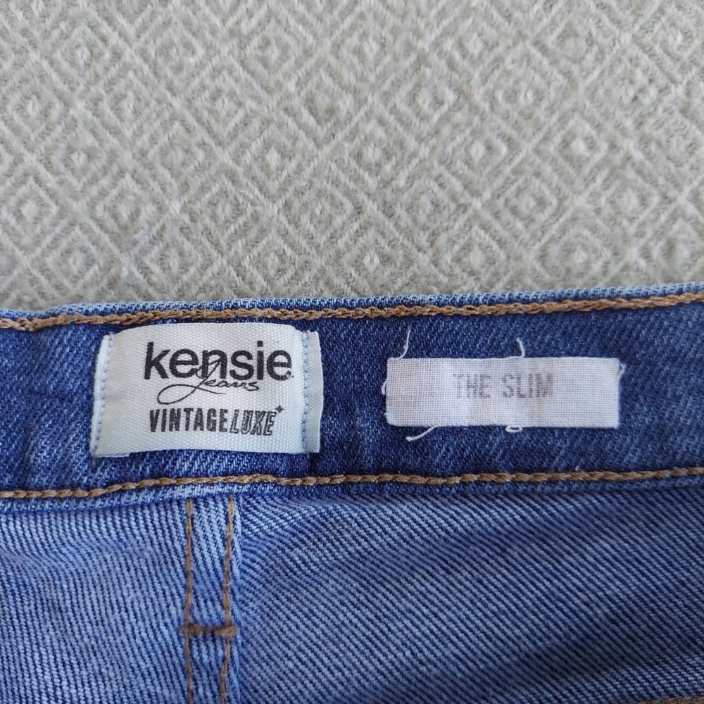 Kensie Jeans Women 6/28 Blue The Slim Vintage Luxe Distressed Ripped - Picture 2 of 6